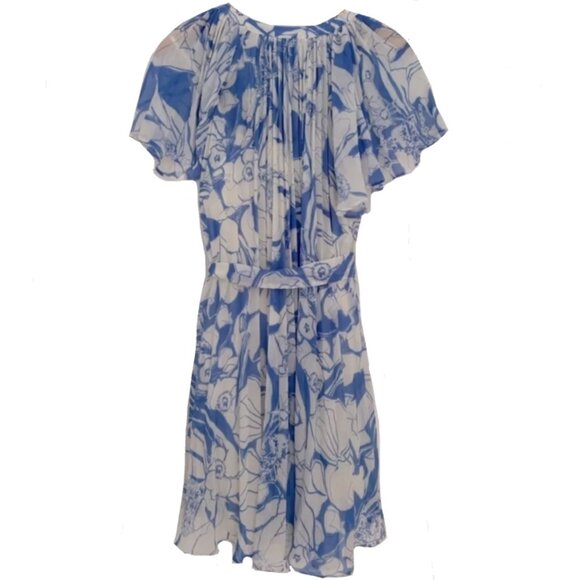 Brand New BY ANTHROPOLOGIE V-NECK RUFFLE-SLEEVE PLEATED DRESS - Picture 10 of 10